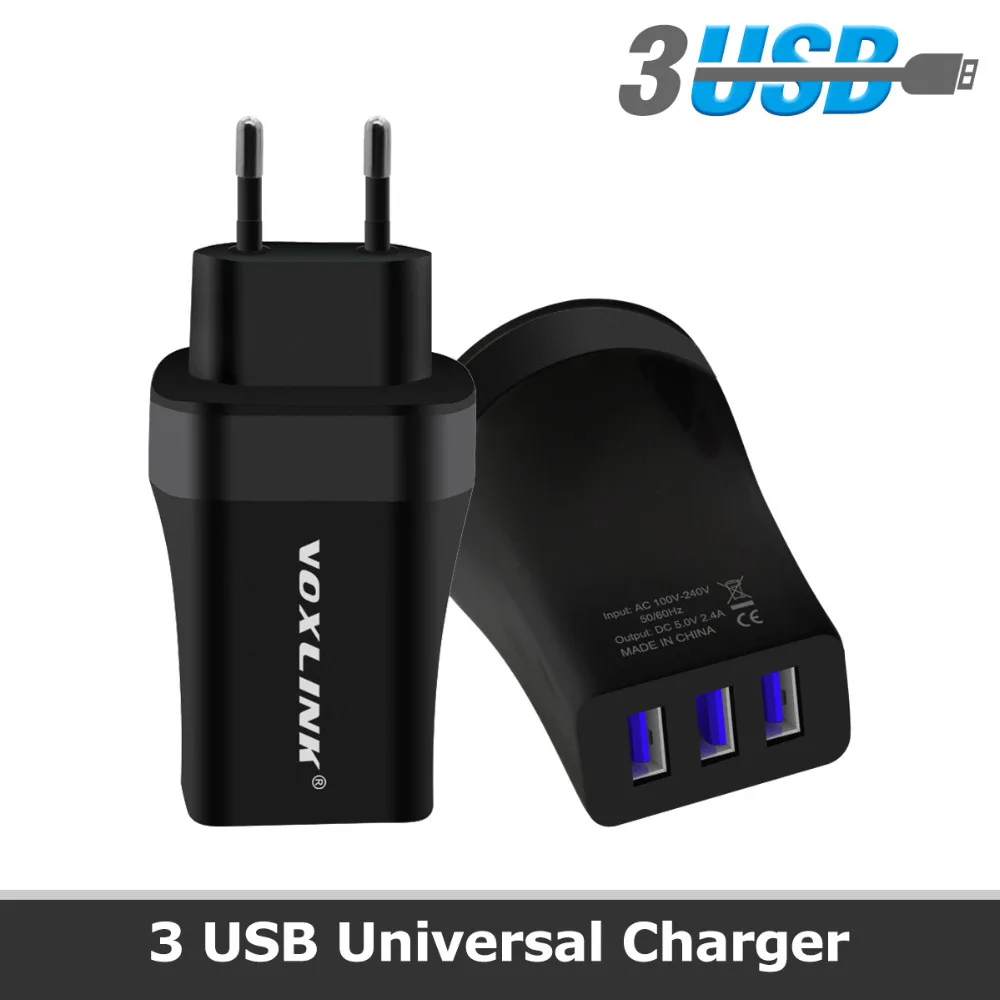 USB зарядное устройство VOXLINK быстрая зарядка 5 В 3 4 А порта настенное для