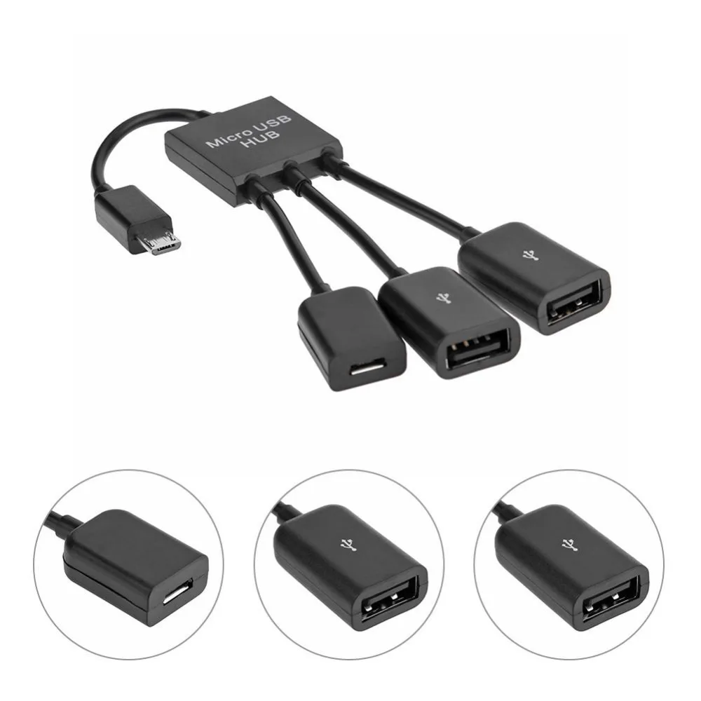 3 в 1 микро USB хост OTG концентратор питания зарядный кабель адаптер для Samsung NOTE 2 i9100