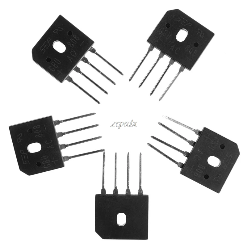 5 шт. GBU808 800V 8A однофазный диодный мост выпрямитель IC Chip R09 оптовая продажа и Прямая