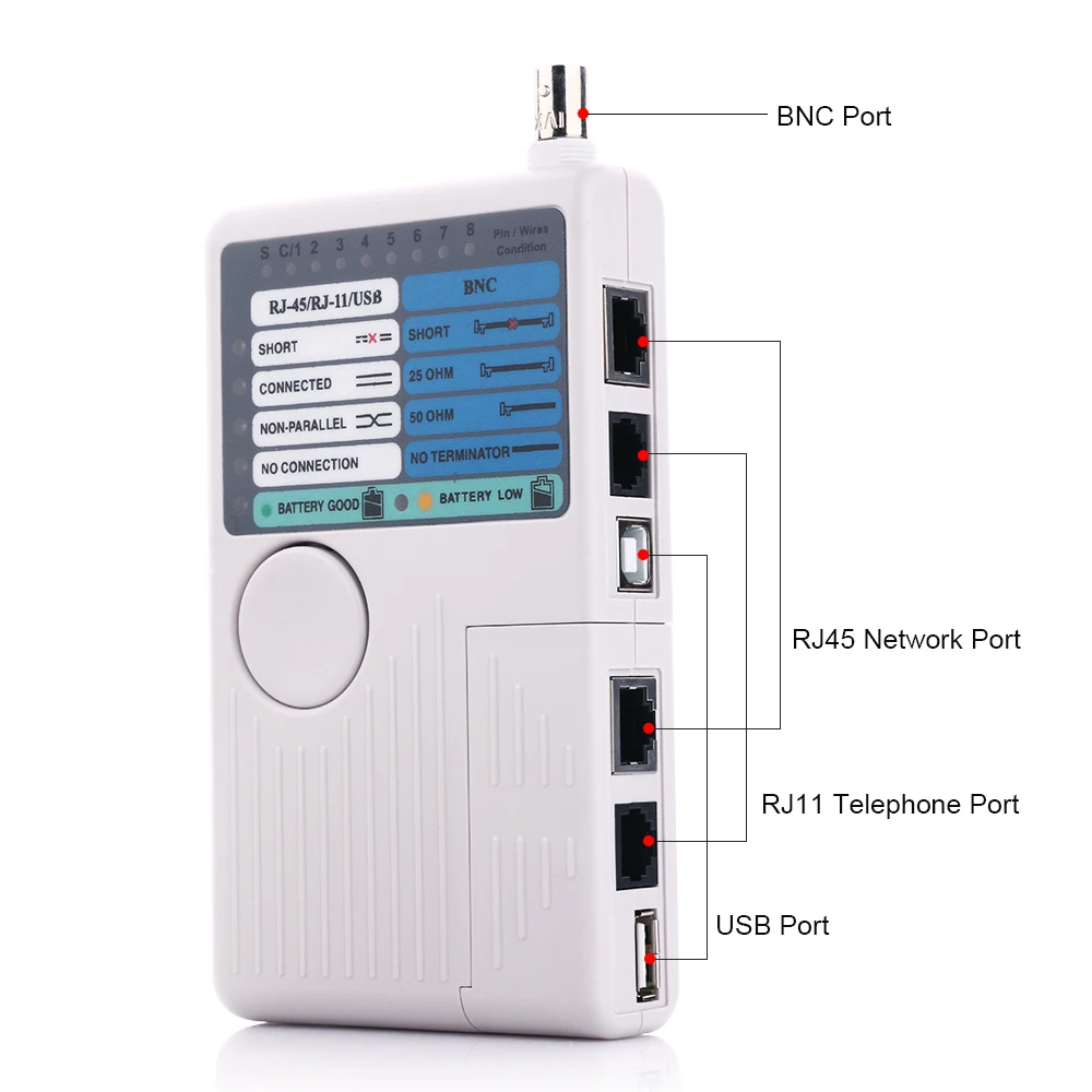 Портативный Ethernet сетевой кабель тестер дистанционного RJ11 RJ45 USB BNC LAN для UTP STP LAN кабели трекер детектор набор инструментов