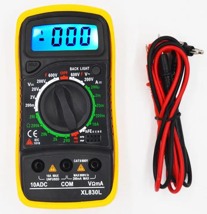 AZGIANT XL830L Цифровой мультиметр портативный мультиметр AC/DC Измеритель Напряжения DC Амперметр тестер сопротивления