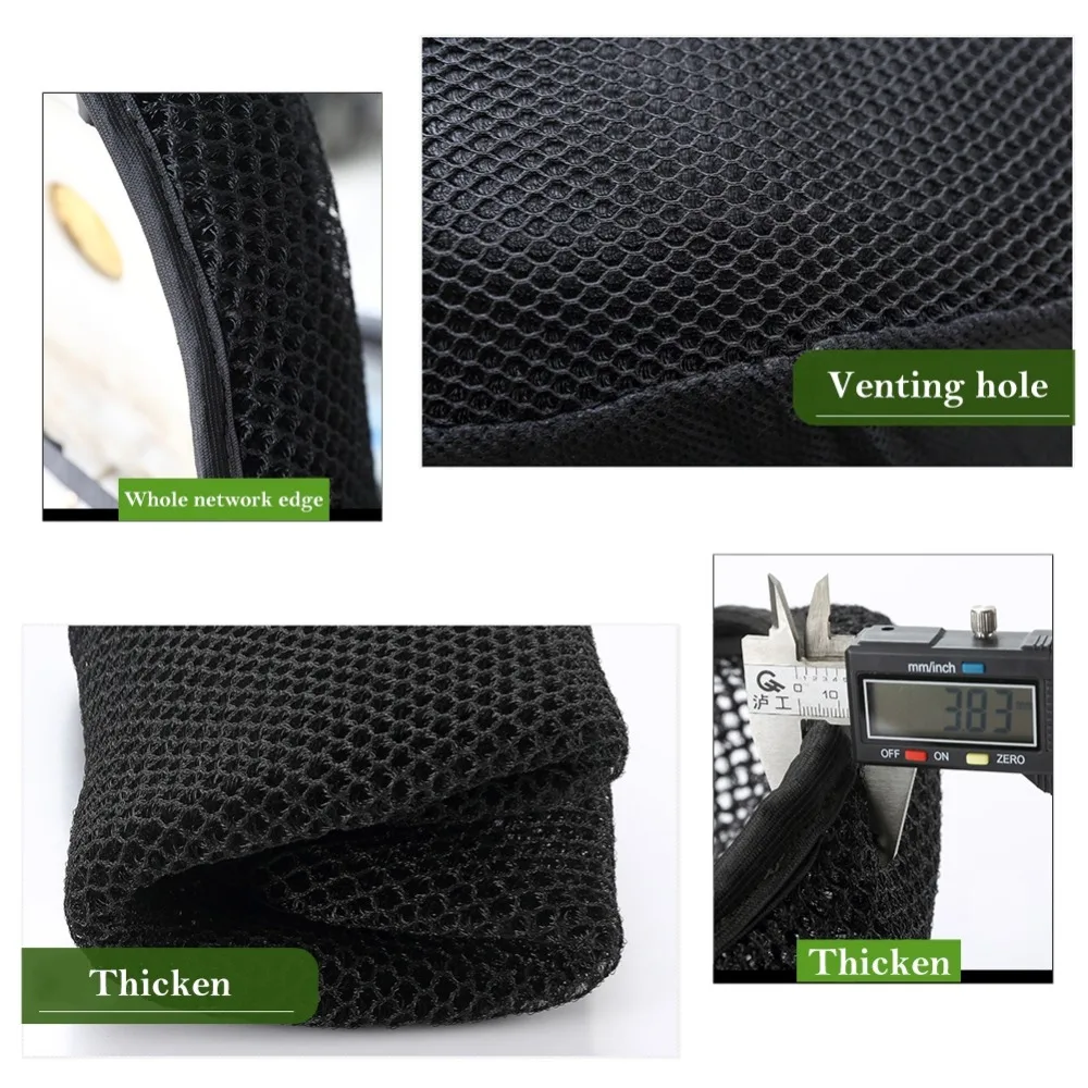 New Motorcycle Seat Cover Breathable Insulation Scooter Cusion Protective Net Black Camo Fit for Honda Kawasaki Yamaha |