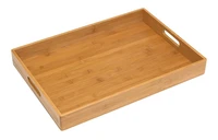 bamboo serving tray with open handles great for dinner trays tea tray bar tray breakfast tray 3522cm
