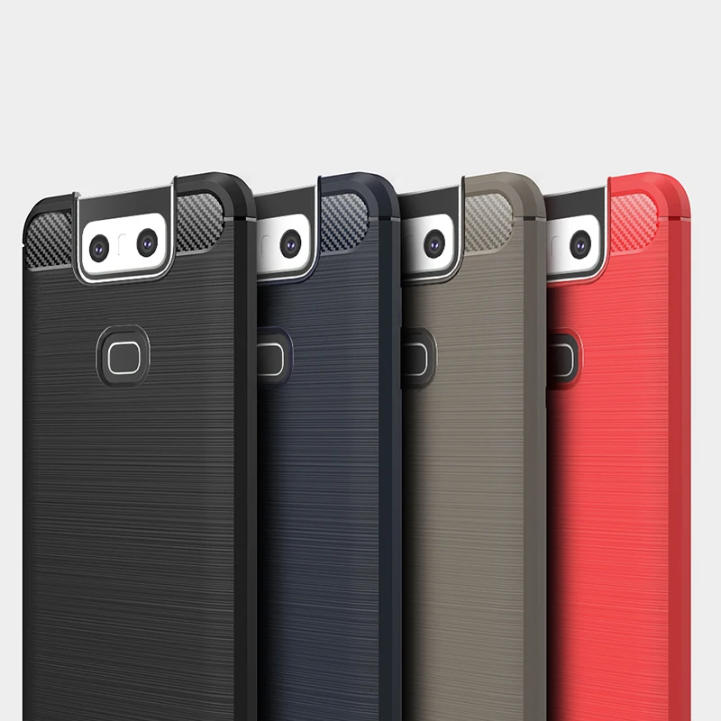 Чехол из ТПУ для ASUS Zenfone 6 ZS630KL противоударный мягкий чехол углеродного волокна