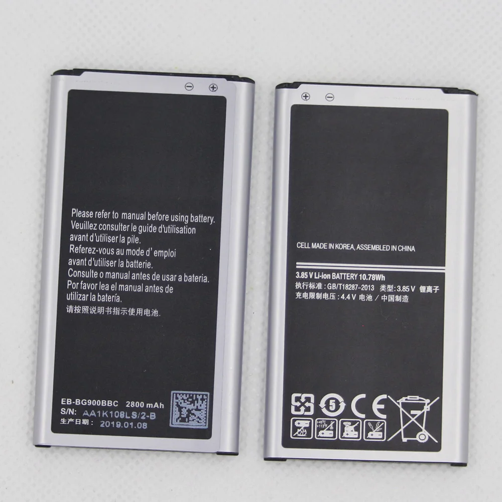 20 шт./лот для Samsung Аккумулятор EB BG900BBE EBBG900BBC GALAXY S5 BG900BBU SM G900T GT I9600 G900F