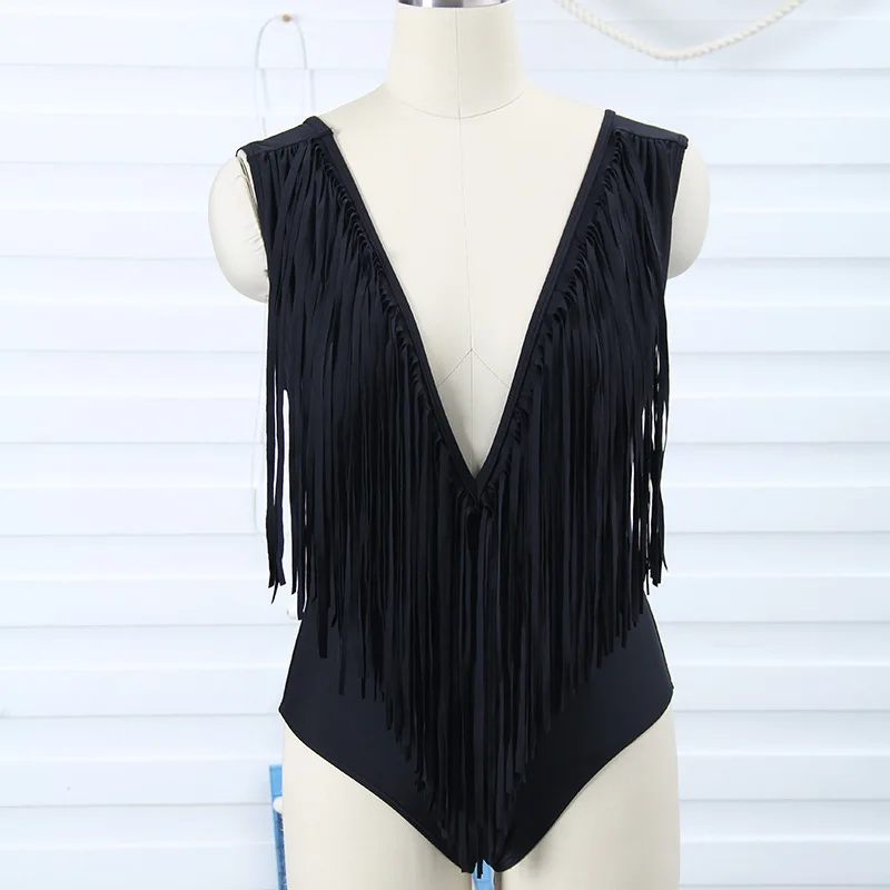 Новинка 2017 слитный купальник с глубоким V-образным вырезом и открытой спиной