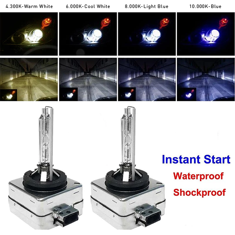 Ксеноновая лампа высокой яркости D1S D2S D3S D4S D2R D3R D4R HID высокая низкая фара 12 В 35 Вт