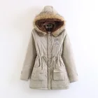 Женская хлопковая куртка с капюшоном большого размера, зимняя теплая куртка, осенняя тонкая Длинная женская куртка, 2019