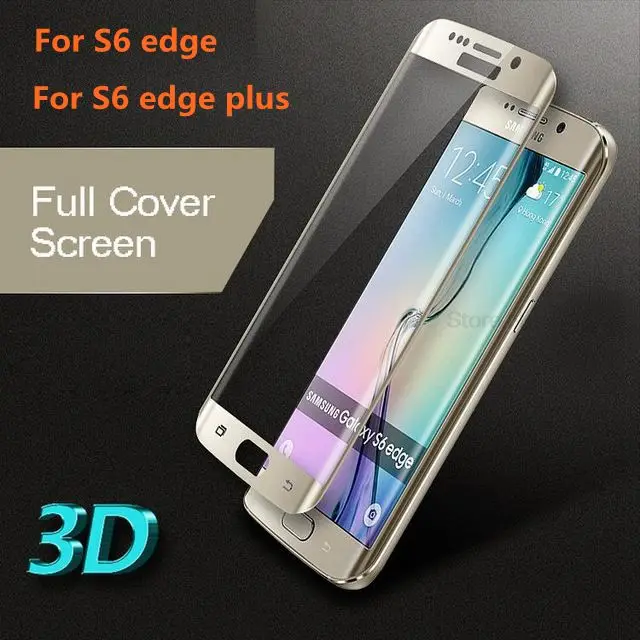 3D изогнутое закаленное стекло для Samsung Galaxy S6 edge Полное покрытие экрана