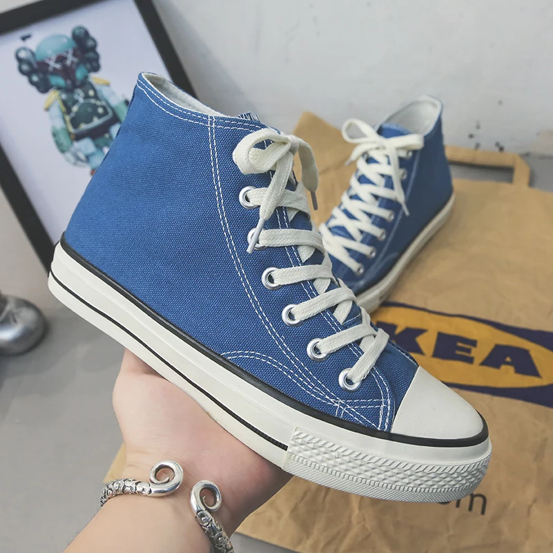 2019 High Top Canvas Men Shoes Sneakers Espadrilles Spring Autumn Lace Up Casual Zapatillas Sapato Masculino | Обувь