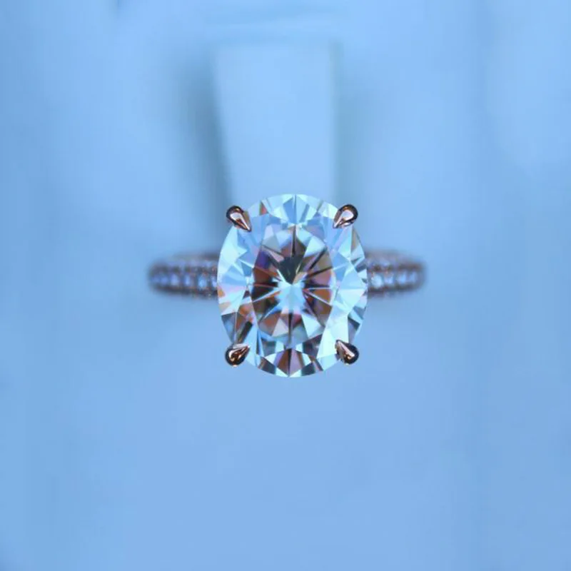 ISHOWLEE розовое золото искусственное кольцо свадебное винтажное потрясающая