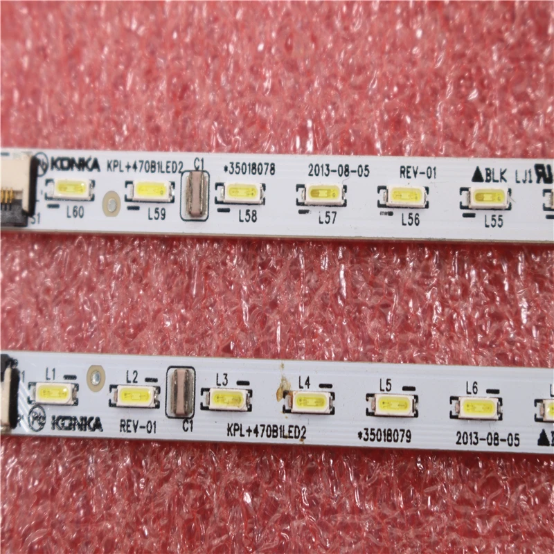 1 пара оригинасветодиодный светодиодных полос подсветки для телевизоров Konka LED 47R5500PDF KPL + 470B 1 светодиодный 2 35018081 60 Светодиодный s 525 мм алюминиевая пластина