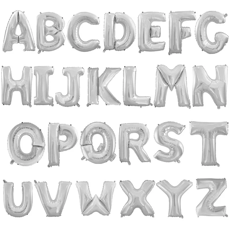 1 шт 16 ''Щепка числа буквы алфавита воздушные шары с гелием на день рождения
