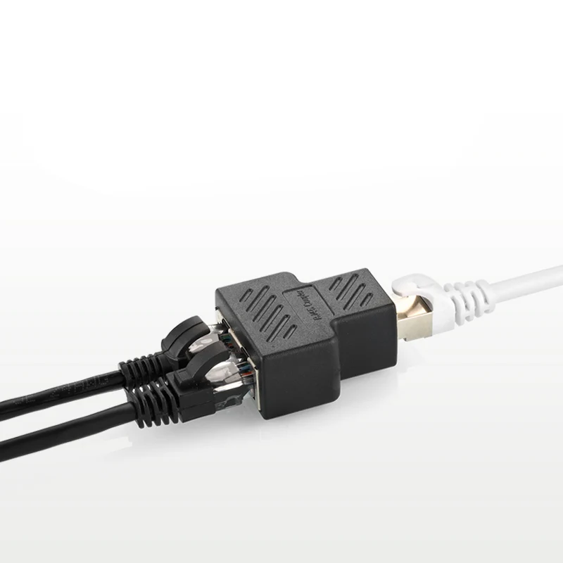 RJ45 расширение 1 Женский до 2 джек сетевой разъем тройник глава прямой ethernet extender |