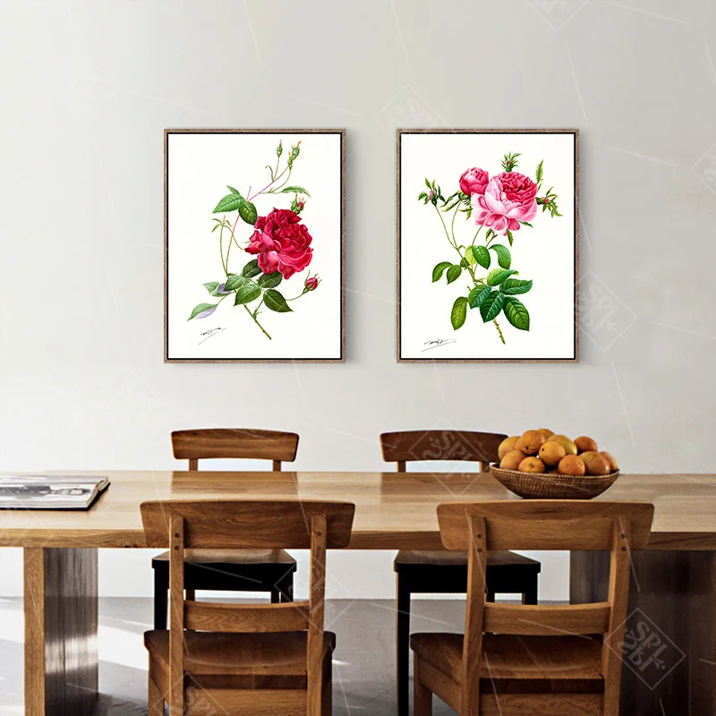 Romantic Red Rose Canvas Oil Painting Valentine's Day Gift for Lover Parents Wall Art Picture Home Decoration Hd Printed Posters | Дом и