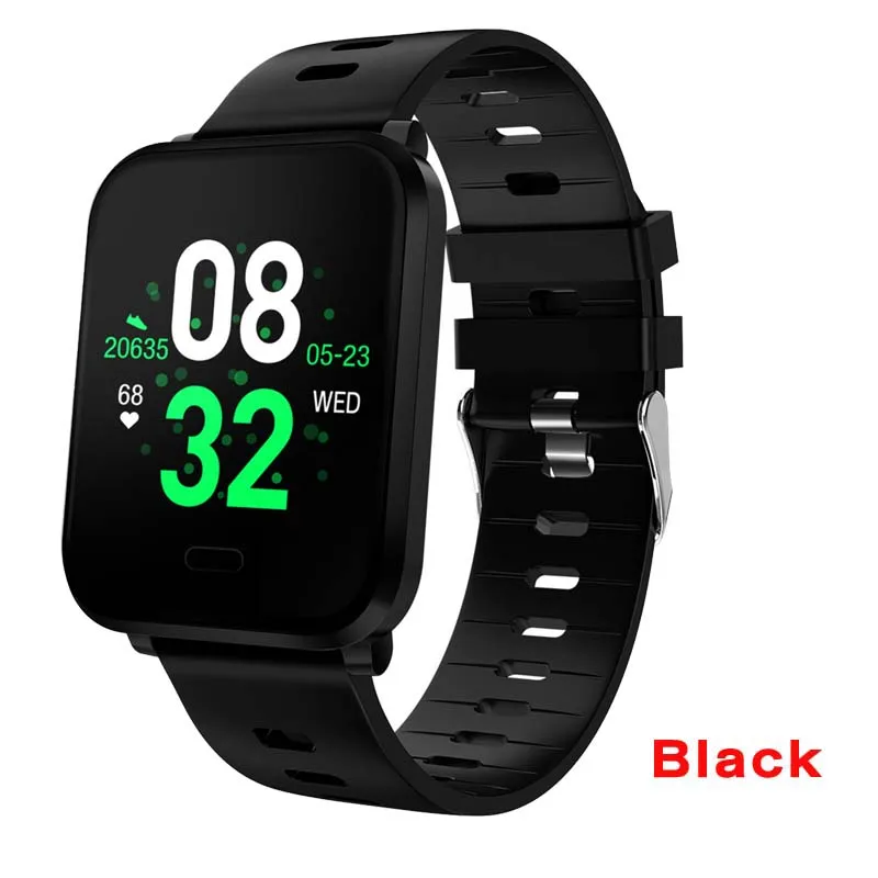 black Greentiger, новинка, K10 Plus, Смарт-часы, IP68, водонепроницаемые, пульсометр, кровяное давление, фитнес-трекер, спортивные смарт-браслеты - Цвет: black