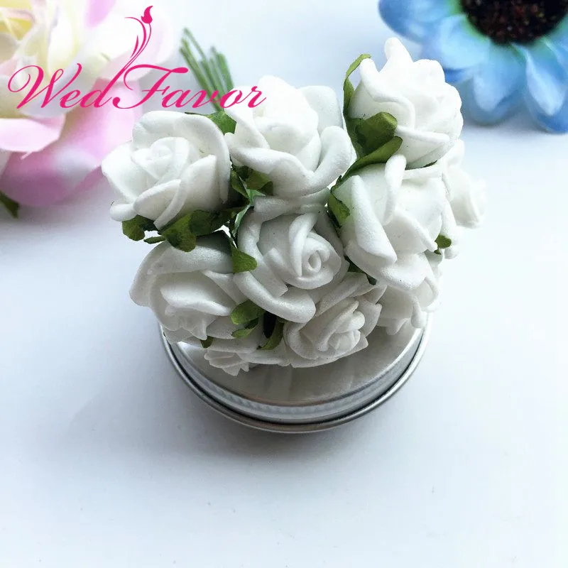 WedFavor 100 шт. 2 см искусственные мини EVA Пена розы букет цветы для конфет коробка