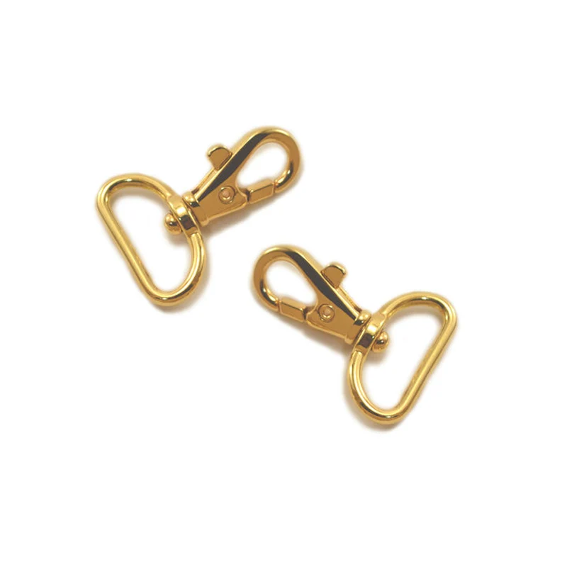 1 Inch Swivel Snap Hooks, Gold Finish, Trigger Style Purse Clips