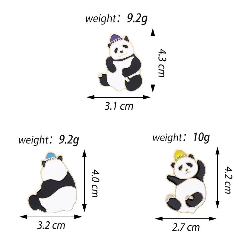 Fashion cartoon animal brooch cute creative panda Enamel pin fun acrobatics giant badge decoration jewelry female gift | Украшения и