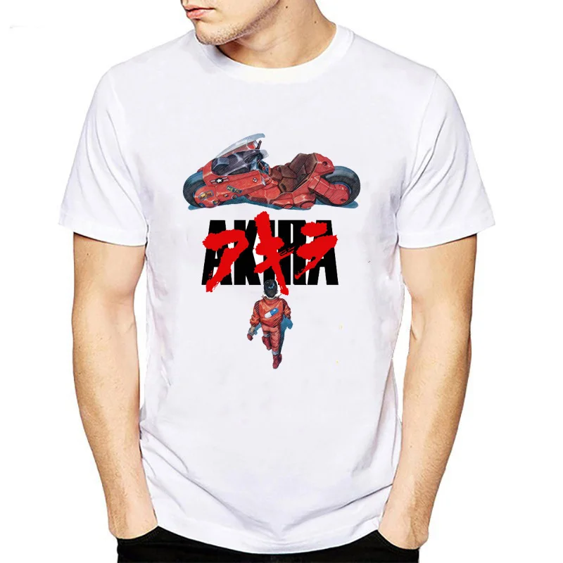 Мужская футболка Akira Synthwave Японские футболки с аниме рисунком летняя модная