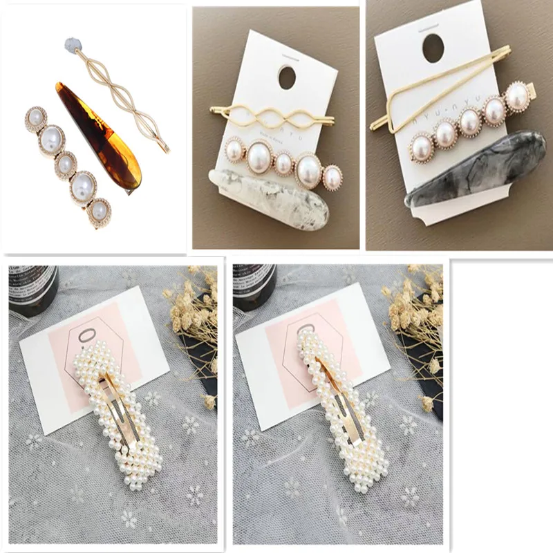 Комплект из 3 предметов корейский дизайн металлическая жемчужная Шпилька