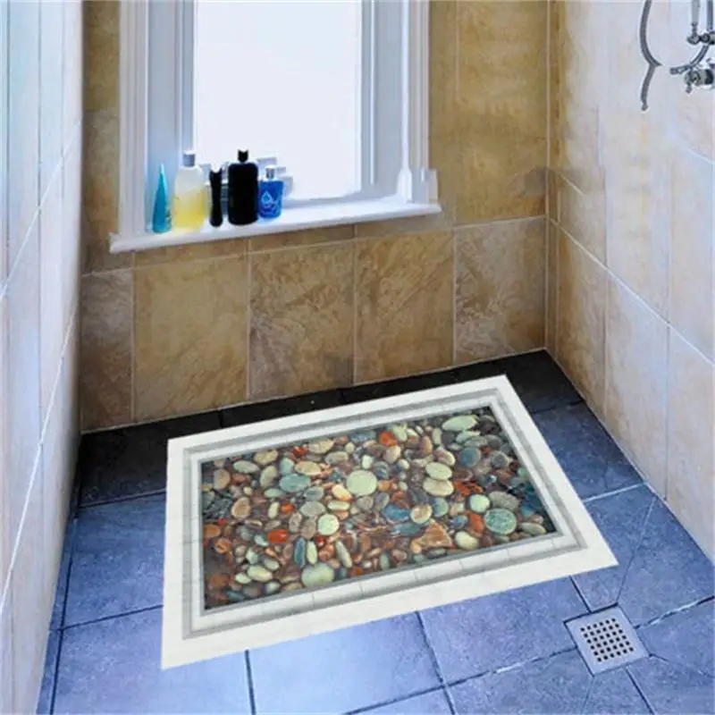DIY 3D Cobblestone Removable Wall Stickers Wallpaper Mural Home Decoration | Дом и сад