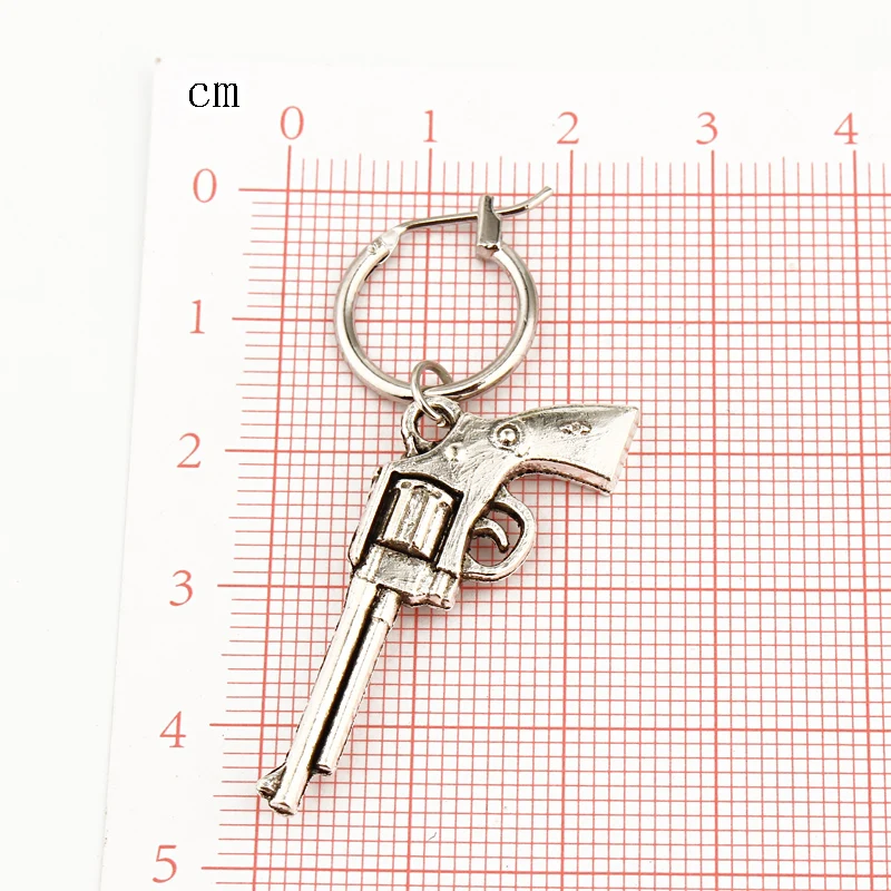 1 пара Европейский персональный шикарный Подвеска пистолет серьги-кольца для