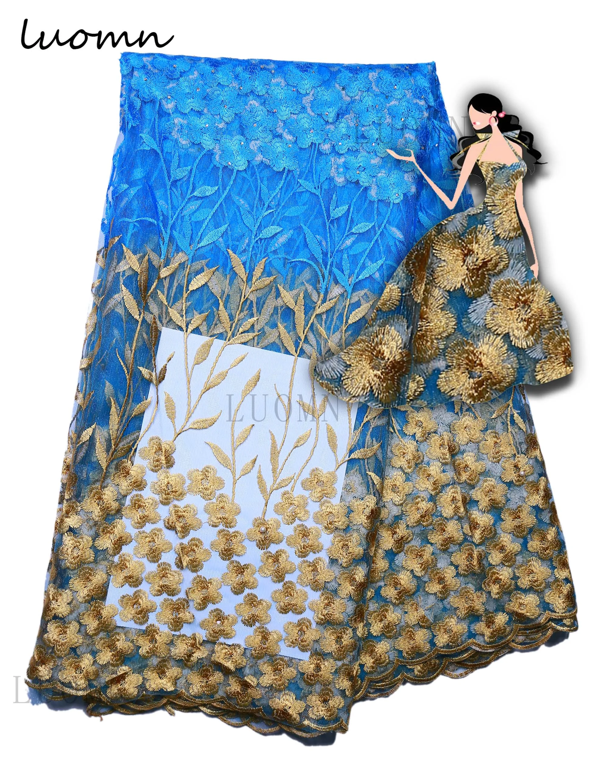 

New Arrival High Quality African French net Lace Fabric With stones Tulle Lace Fabric For Big Occasion dresses ZJ