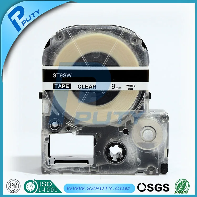 ST9SW/LC 3TWN совместимый 9 мм белый на прозрачной этикетке ленты от китайского