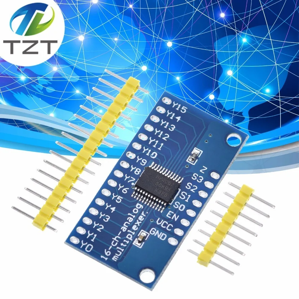 TZT умная электроника CD74HC4067 16-канальный аналоговый цифровой мультиплексор коммутационная плата модуль для arduino