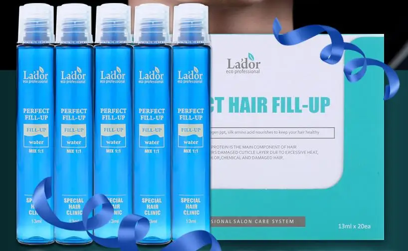 LADOR Perfect Hair Fill-Up 7 шт. протеиновые ампулы для волос Кератиновое лечение волос лучшие продукты по уходу за волосами корейская косметика