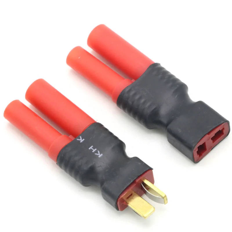 2 шт./лот HXT 4 мм 0 в T штекер/гнездо адаптер Lipo Battery Bullet Deans беспроводной разъем
