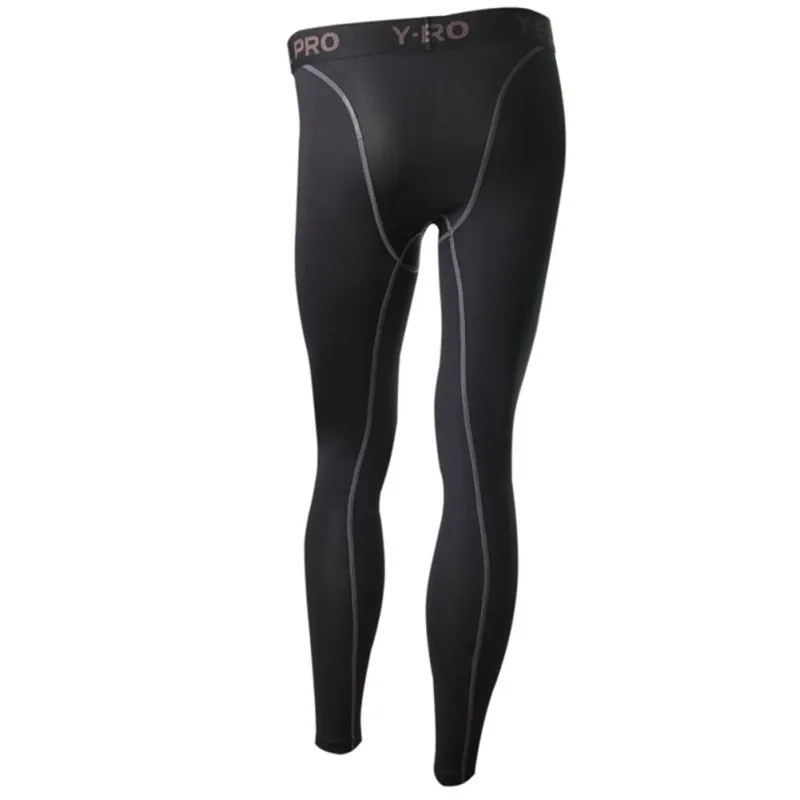 Мужские компрессионные брюки спортивные эластичные хлопковые облегающие