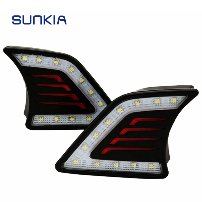 Светодиодные дневные ходовые огни SUNKIA 2 шт./компл. супер яркие противотуманные