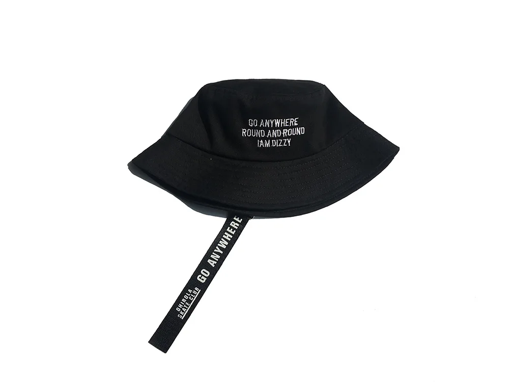 Харадзюку длинная Рыбацкая шляпа с лентами для мужчин и женщин|bucket hat|fisherman hat