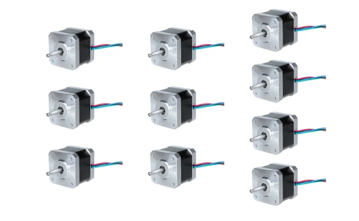 Лучшая цена 5V 10 axis nema 16 шаговый двигатель 20 мм 1.7A 24N. CM 16HS4417P1 CE ROHS | Обустройство