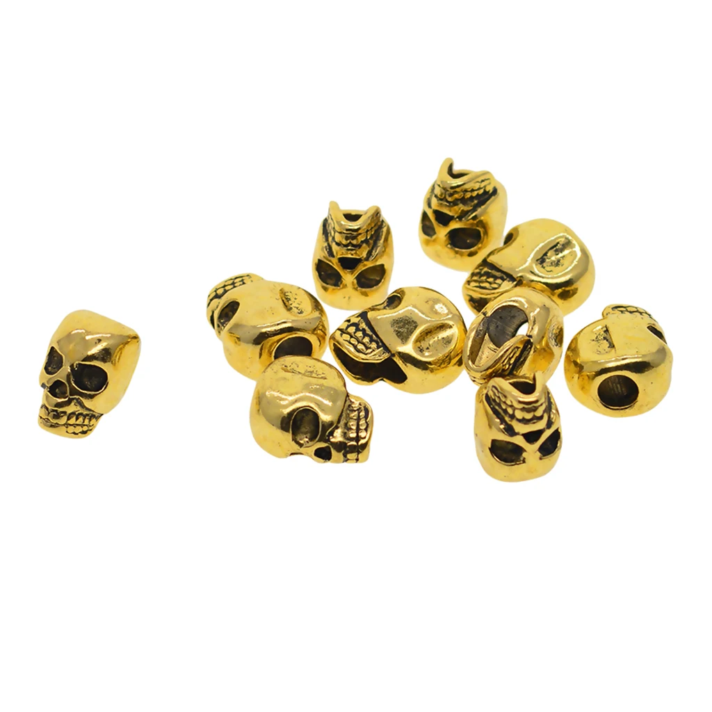10 шт. античные золотистые бусины в готическом стиле с большим отверстием