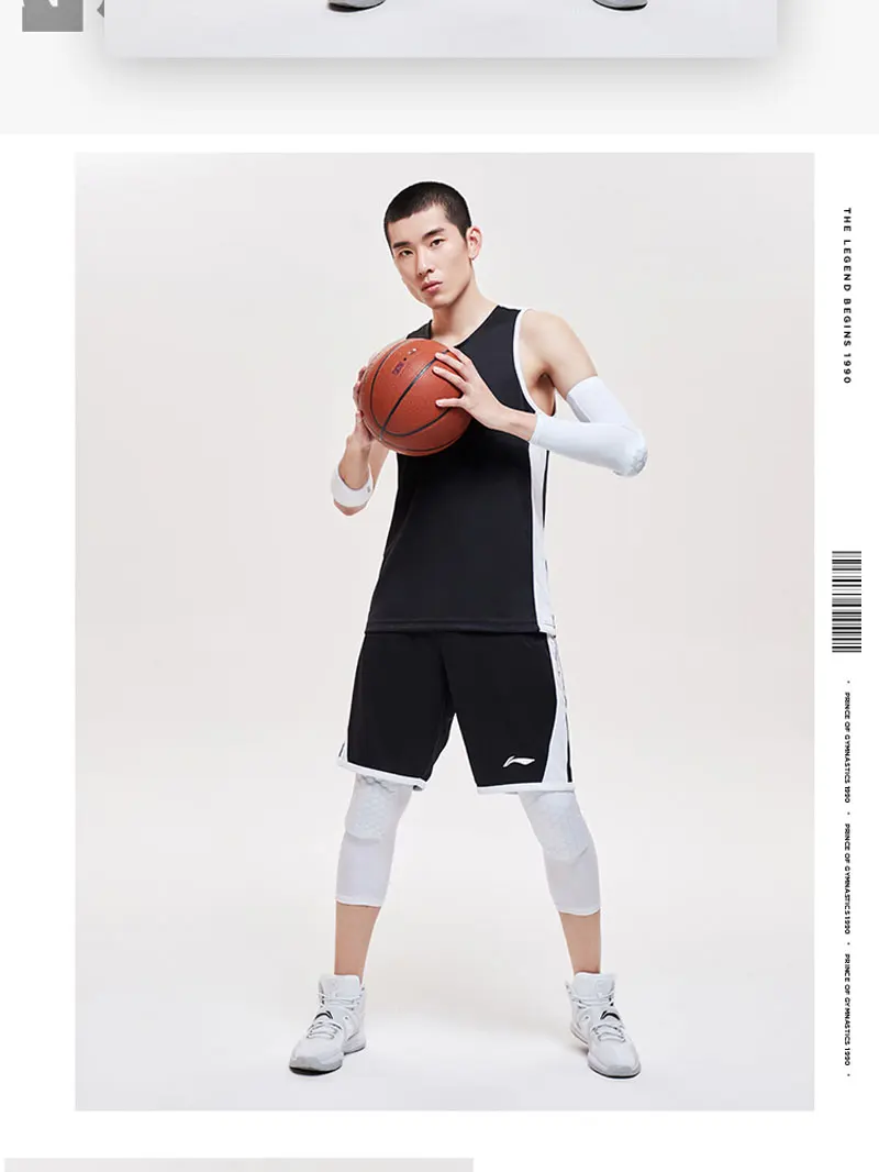 Li-Ning Мужская баскетбольная серия жилет соревновательный Топ дышащий на сухой обычной подкладе Спортивная футболка без рукавов AAYP051 MBS082