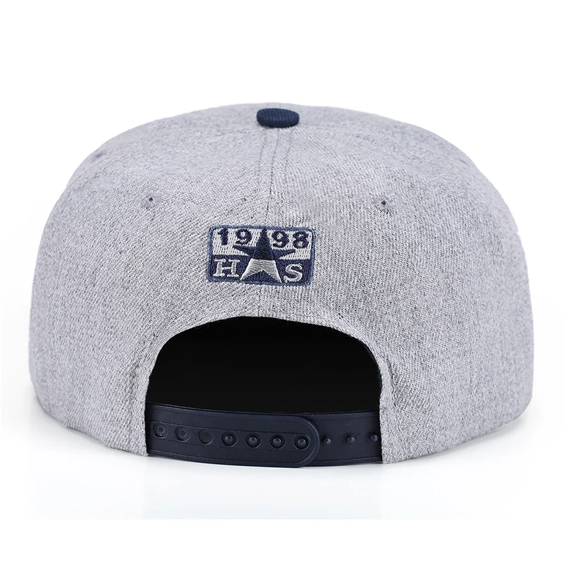 Новинка осени 2017 кепки с плоскими полями 6 панелей серые хип-хоп мужские и женские