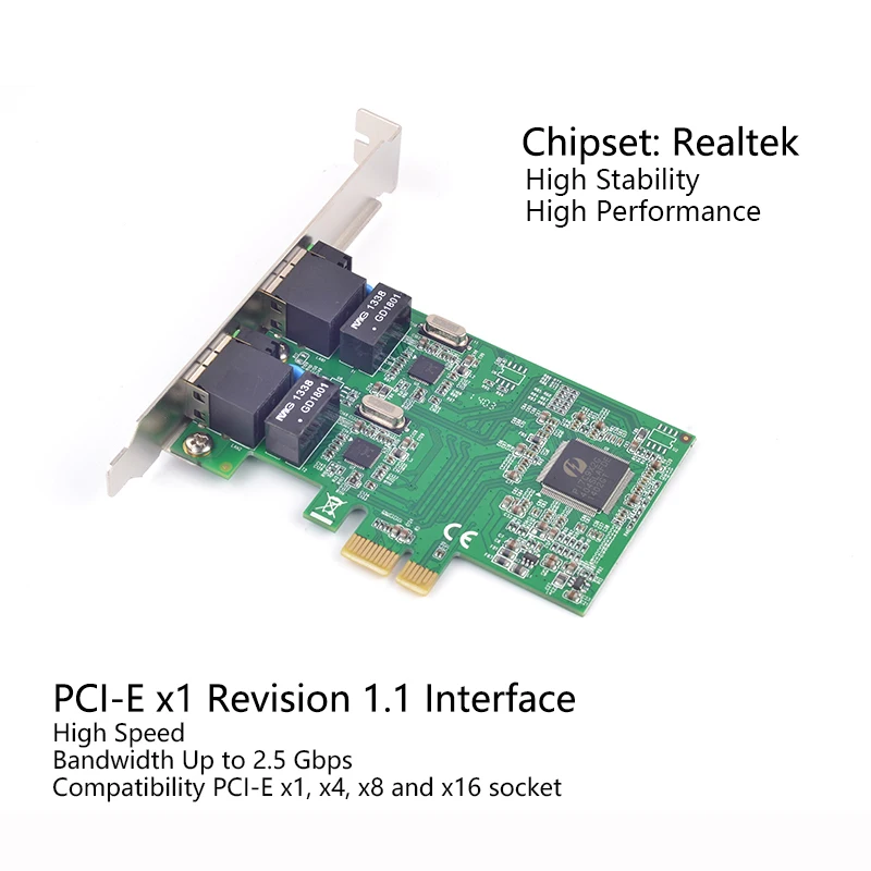 PCI-e 10/100/1000 Мбит/с Hign скорость беспроводной адаптер PCIe до 2 портов Gigabit Ethernet Сетевая