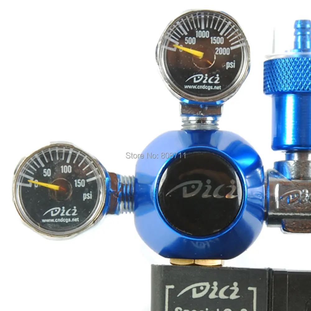 Аквариум DICI CO2 регулятор, DC02-04, двойной датчик соленоида, CGA320, W21.8, M22, 22 мм, давление цилиндров