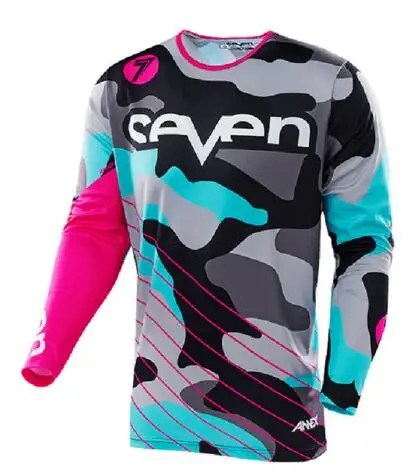 2018 семь moto cross Спортивная футболка для скоростного спуска Camiseta Ropa mtb с длинным