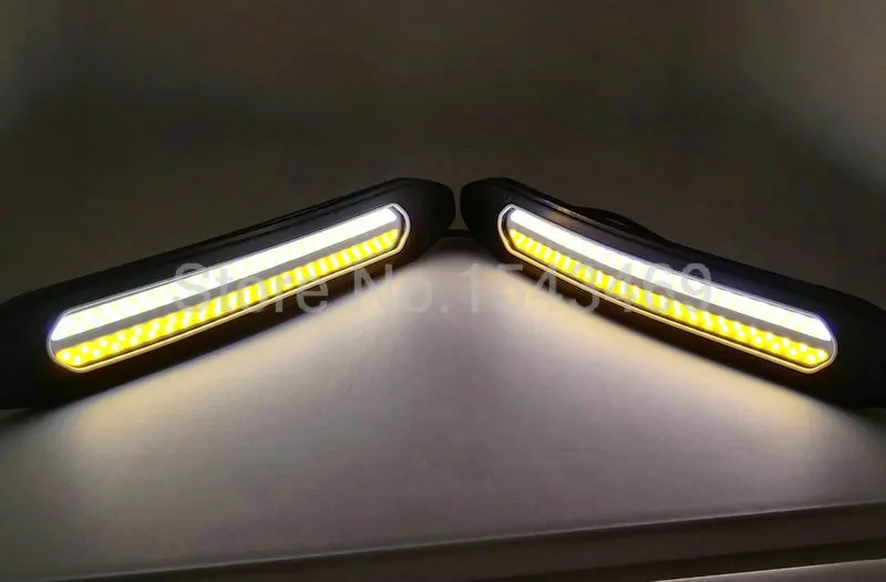 10W 100% Waterproof COB LED Daytime running lights Turning Signal DRL White/Yellow Car Head Light | Автомобили и мотоциклы