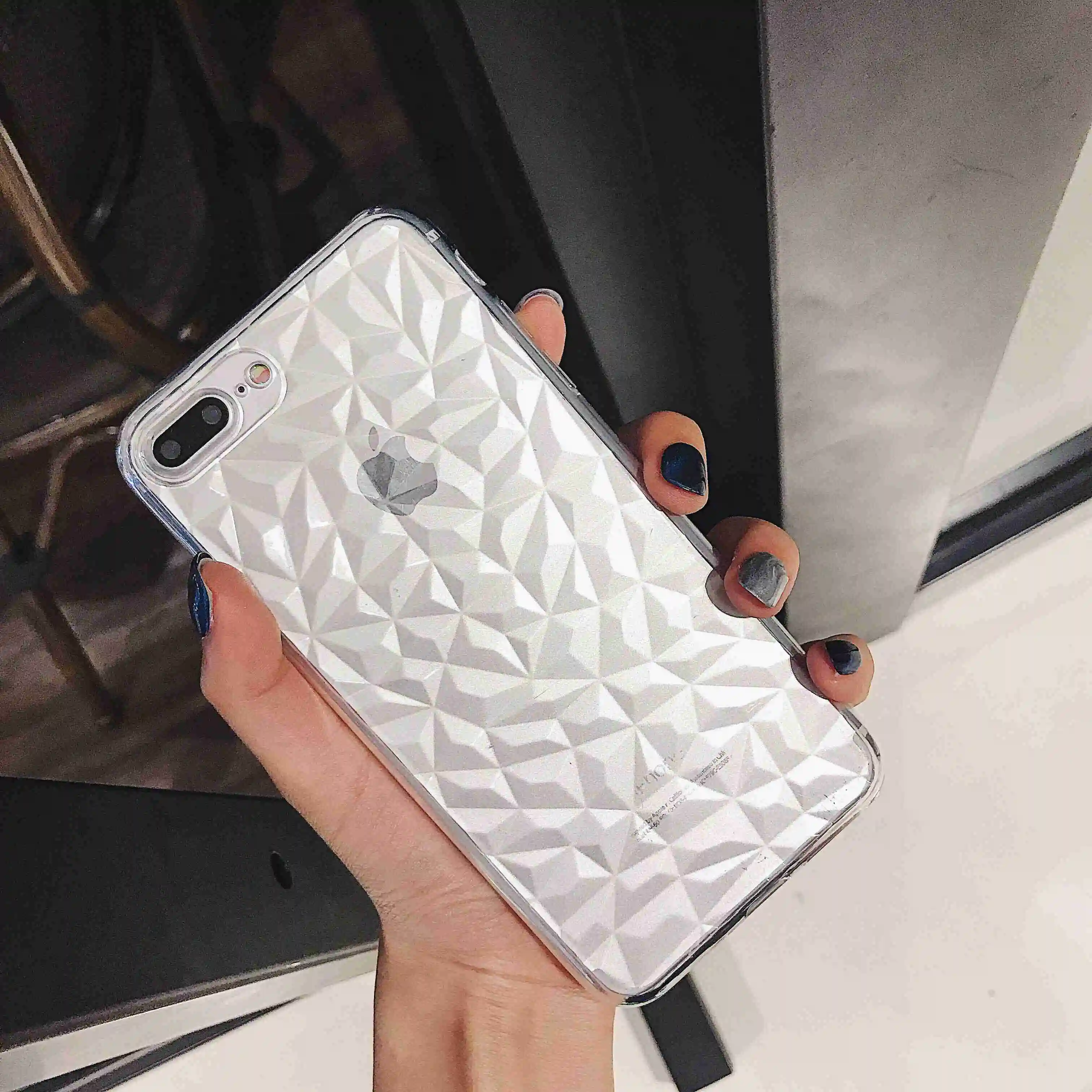 Роскошный прозрачный чехол для iPhone X XR XS Max мягкий из искусственной кожи