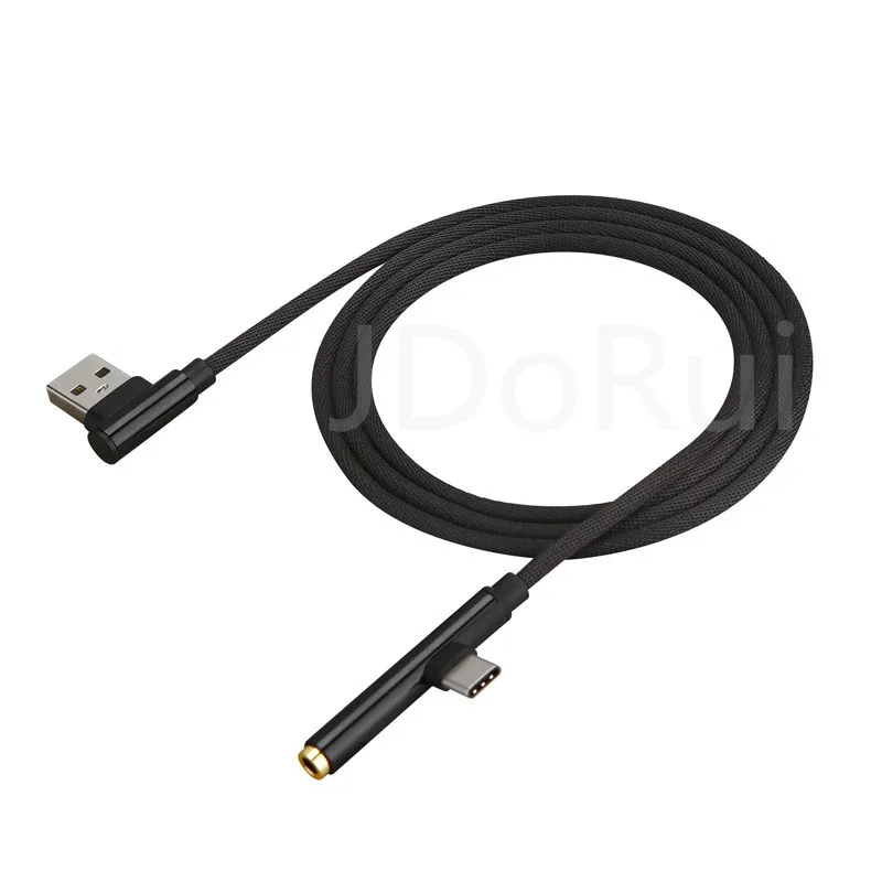 100 шт. 2 в 1 Тип usb C аудио 90 градусов 3 USB-C штекер 5 мм для наушников разъем USB 0