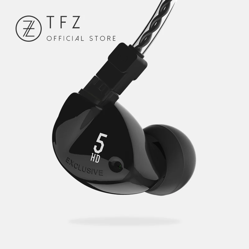 TFZ / EXCLUSIVE 5 monitors Parsing Earphone 3.5MM 2Pin Interface IEM HIFI monitor sports headset Dynamic Dual Driver | Электроника
