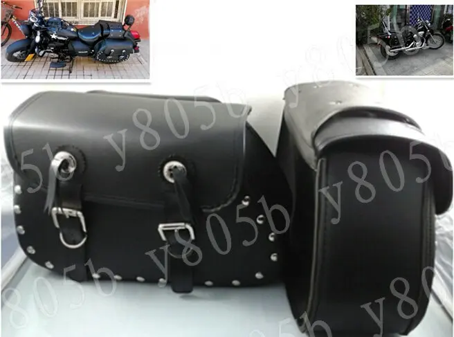 Универсальная Боковая Сумка седельные сумки для Honda Yamaha Suzuki Kawasaki Sport Bobber Custom Chopper