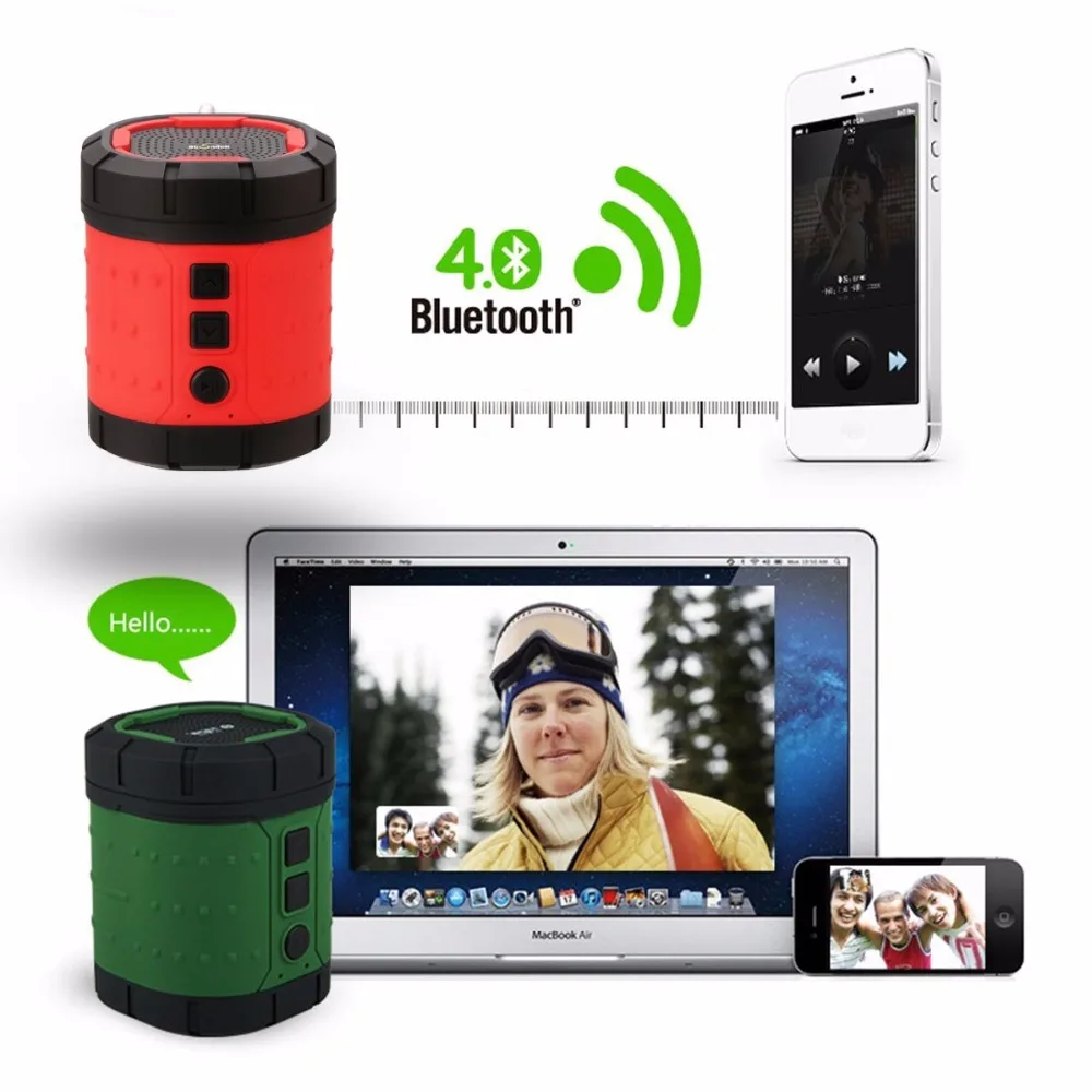 Ideausa мини Портативный Беспроводной Bluetooth 4.0 Динамик громкой связи с микрофоном
