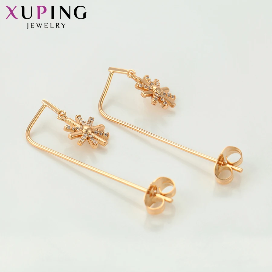 Серьги Xuping Модная бижутерия романтичные женские длинные висячие серьги оптовая