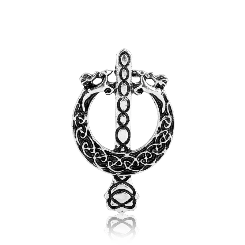 Outlander Ювелирная брошь Шотландия брошь в виде меча с чертополохом, брошь на шпильке с модным celticknot брошь "килт" Outlander ювелирных изделий для Для мужчин Для женщин